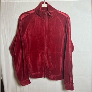Red velvet esk zip up N.Y.L sweats jacket